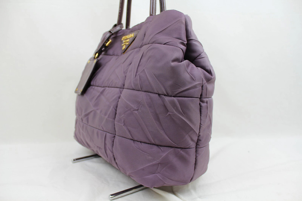 Prada Tote CRISPY Handbag Purple MIRTILLO